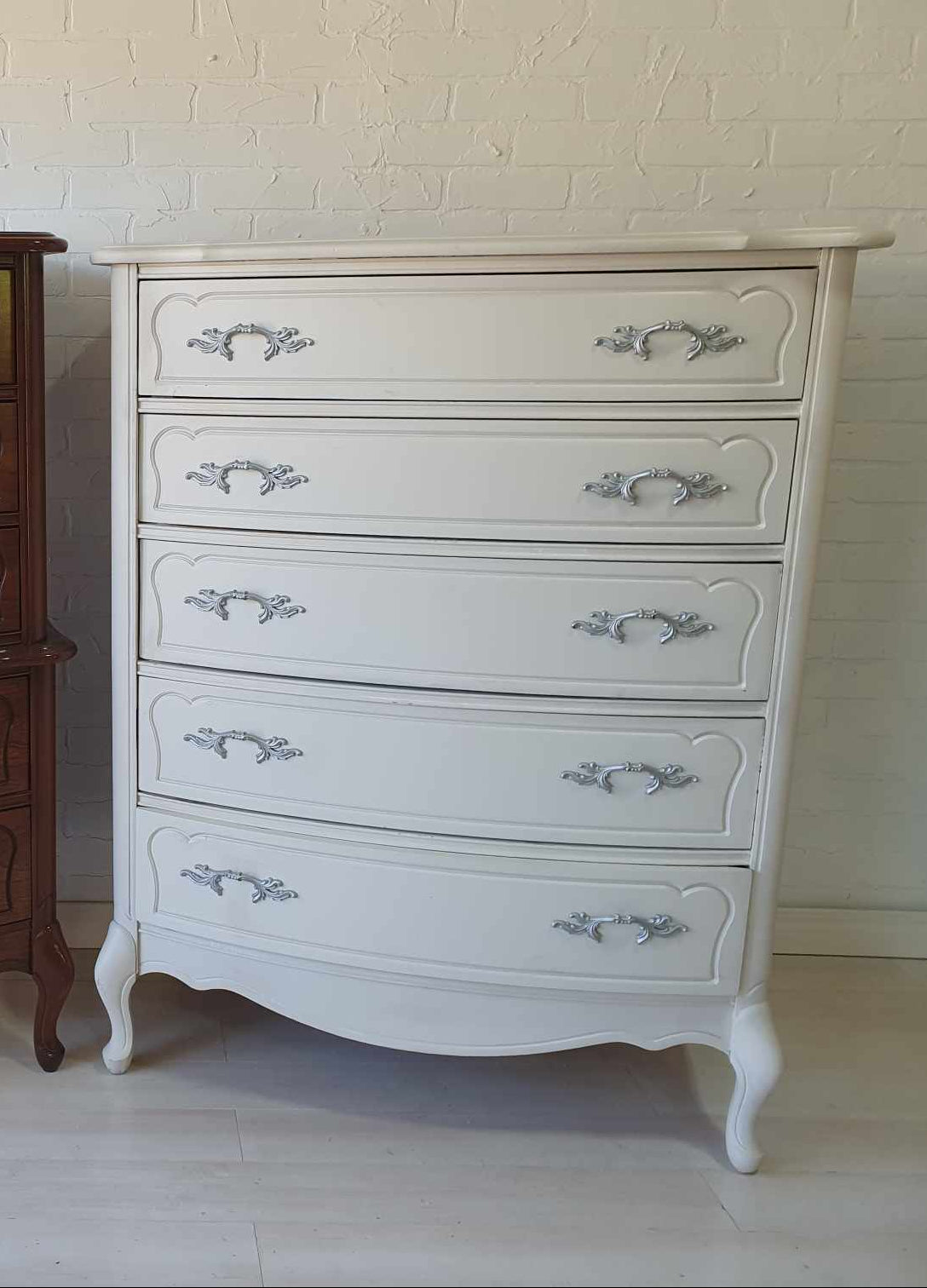 Customizable White French Provincial Tallboy