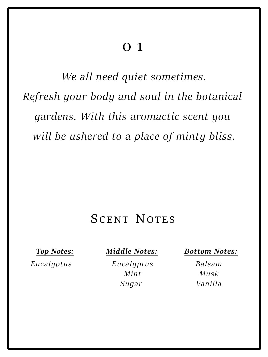 01 Botanical Wax Melt