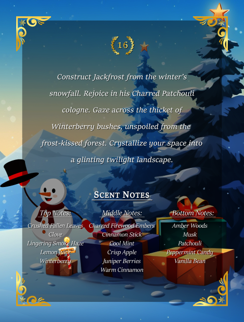 16 Jackfrost 3" Concrete Candle