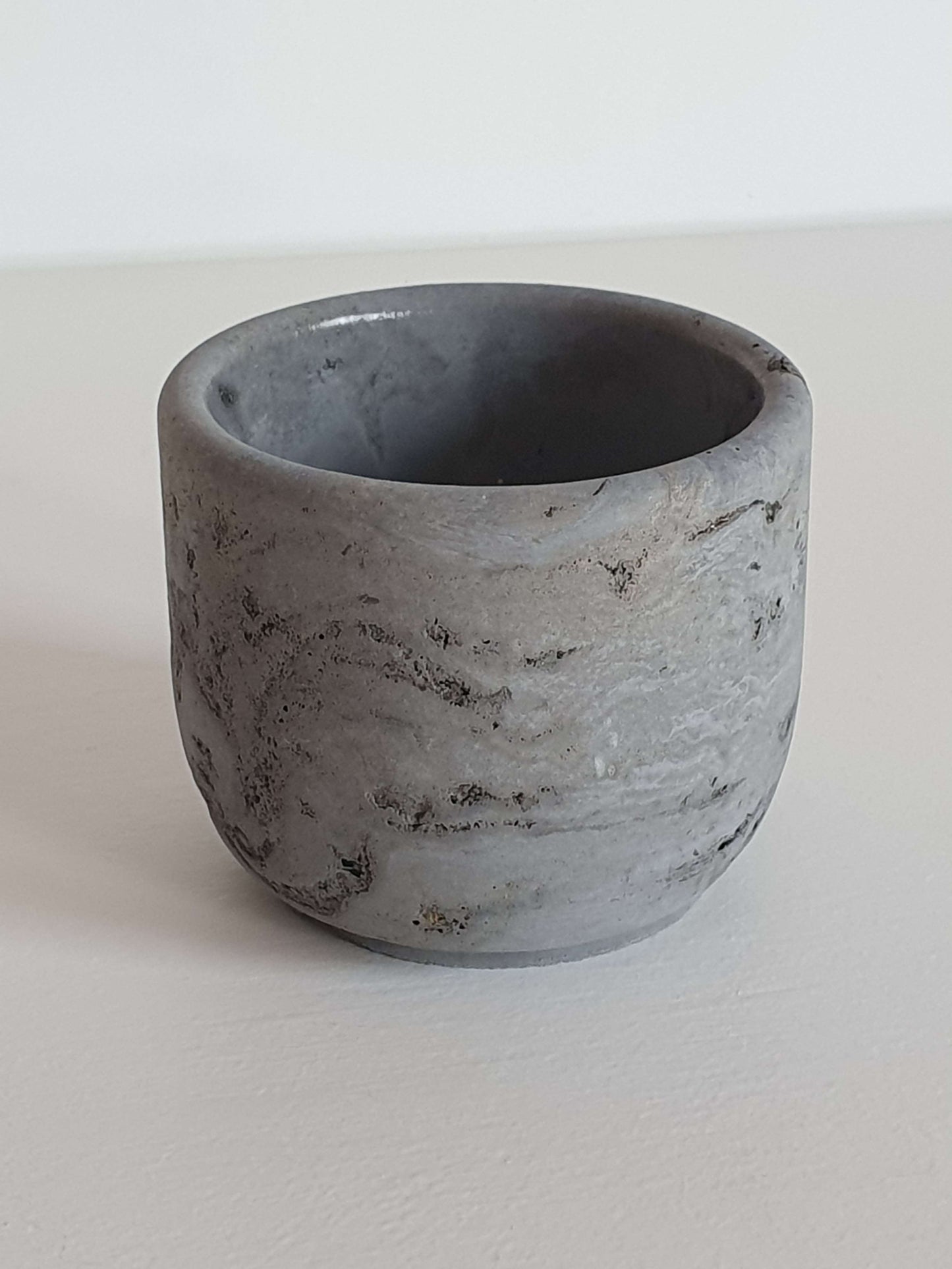 Lux Imperfect Marbled Concrete Vessels