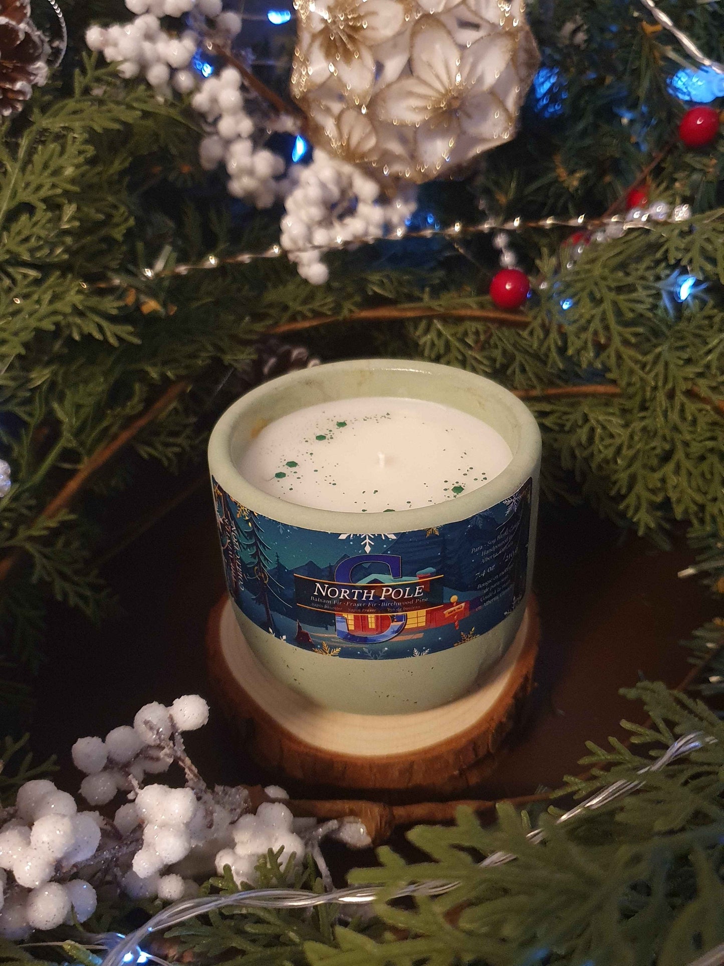 18 North Pole 3" Concrete Candle