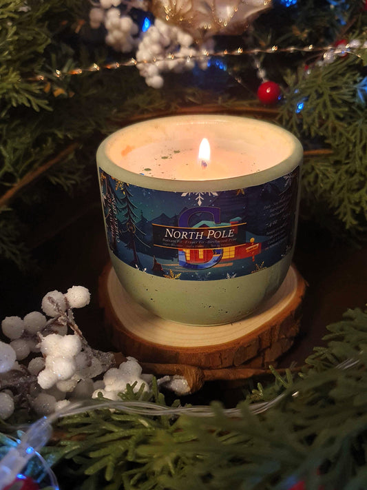 18 North Pole 3" Concrete Candle