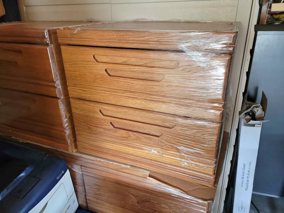 Customizable Oak Pair of Nightstands