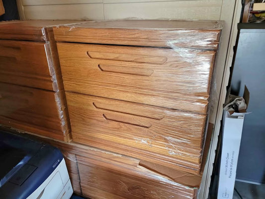 Customizable Oak Pair of Nightstands