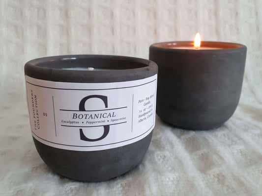 01 Botanical 3" Concrete Candle